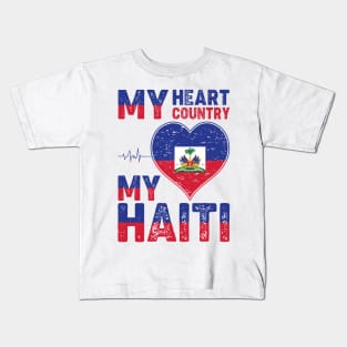 Happy Haitian Flag Day Celebration Haiti Love Kids T-Shirt